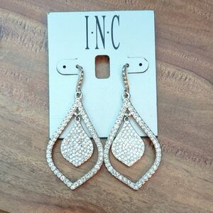 NEW INC International Concepts Silver-Tone Teardrop Earrings